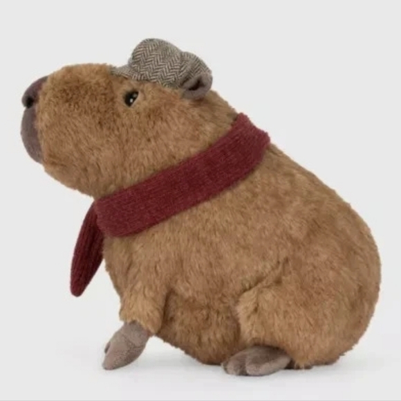 Jellycat Clyde Capybara Hipster 8x9" Soft & Plush BNWT Authentic + Jellycat Bag - Picture 3 of 8